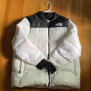 Northface white puffy jacket